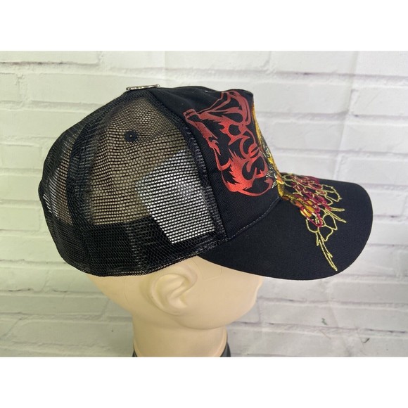 Cliff Raven Artwear Dragon Hardy Tattoo Embroidered Mesh Back Snapback Hat Cap - Picture 6 of 7